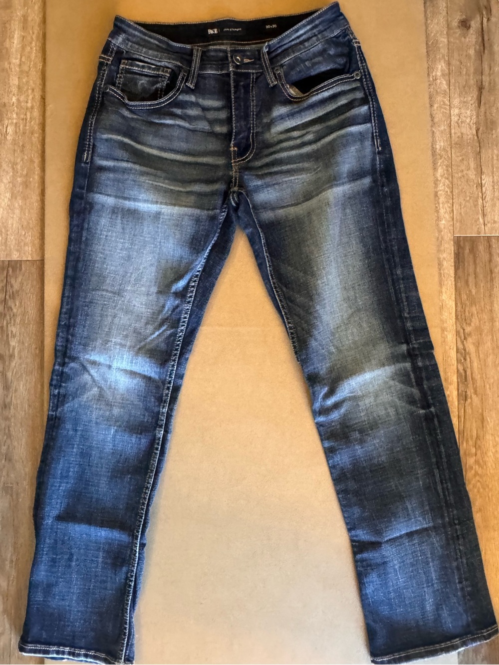 BKE Jake Straight Dark Blue Denim Jeans